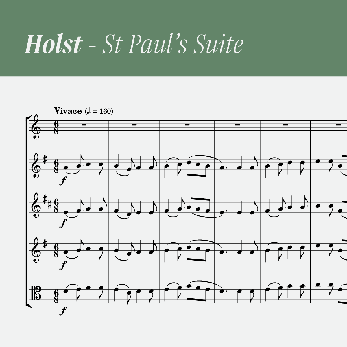 Holst St Paul’s Suite (arr. for wind quintet) [PDF] Notesetter