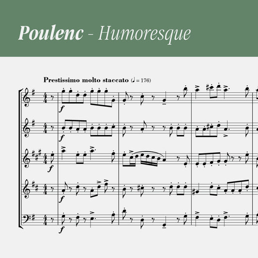 Poulenc - Humoresque (arr. for wind quintet) [PDF]