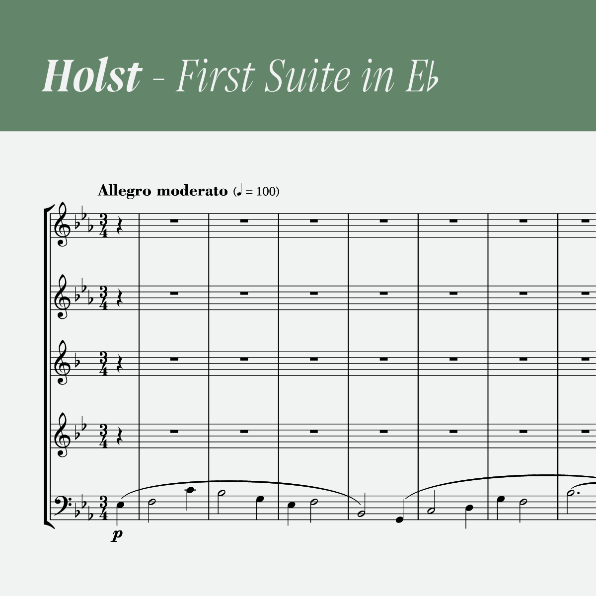 Holst First Suite in Eb (arr. for wind quintet) [PDF] Notesetter