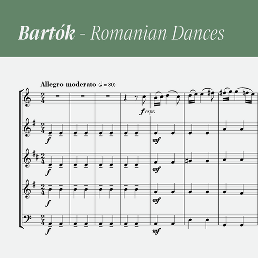Bartók - Romanian Folk Dances (arr. for wind quintet) [PDF]